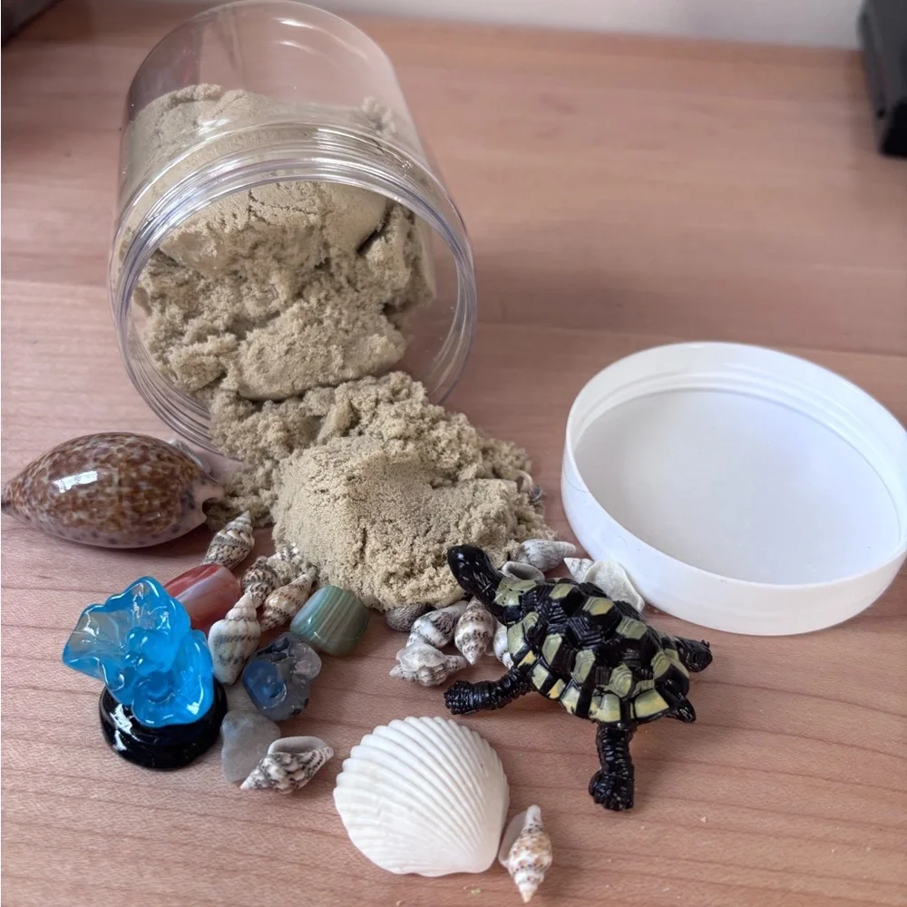 Ocean Themed Kinetic Sand Jar